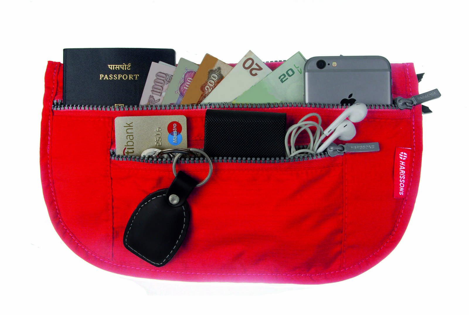 harissons HarissonsShoulder/Waist Money Belt (Red, HBN6RED)-picture-22