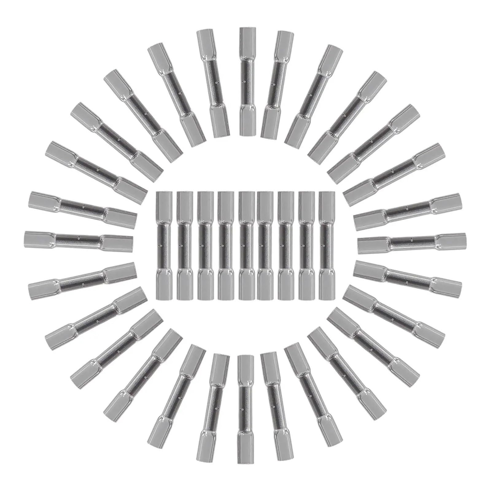 10~200PCS Weiß Kabel Gelötet Hülse Terminatoren Wärme Schrumpfen Stoßverbinder Elektrische Draht Crimp Terminals(200)