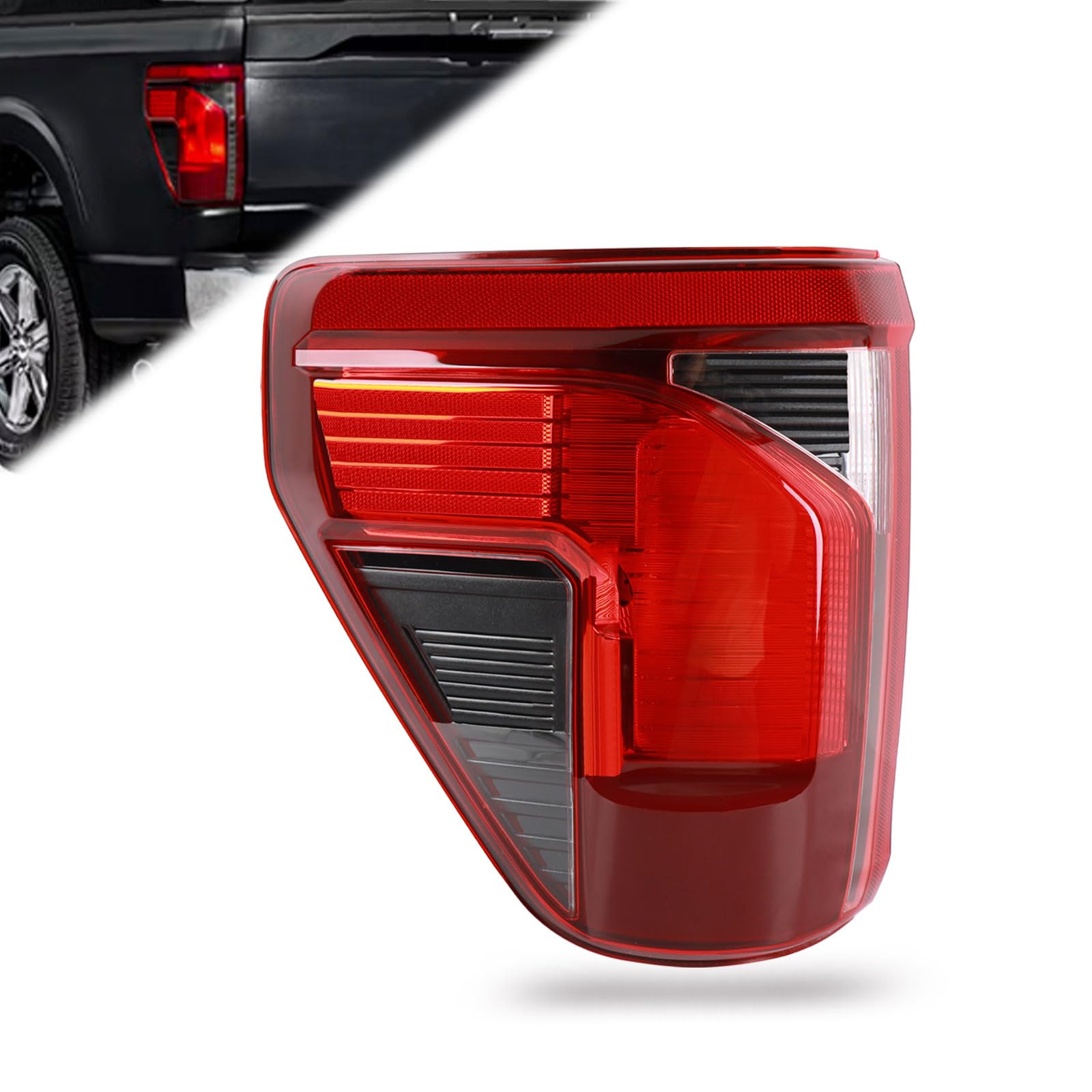 Photo 1 of Halogen Tail Lights Compatible With 2024 2025 2026 Ford F150 XL/XLT/STX/Tremor W/Blind Spot Type Left Driver Side Taillights Replace RL3Z13405C FO2818161