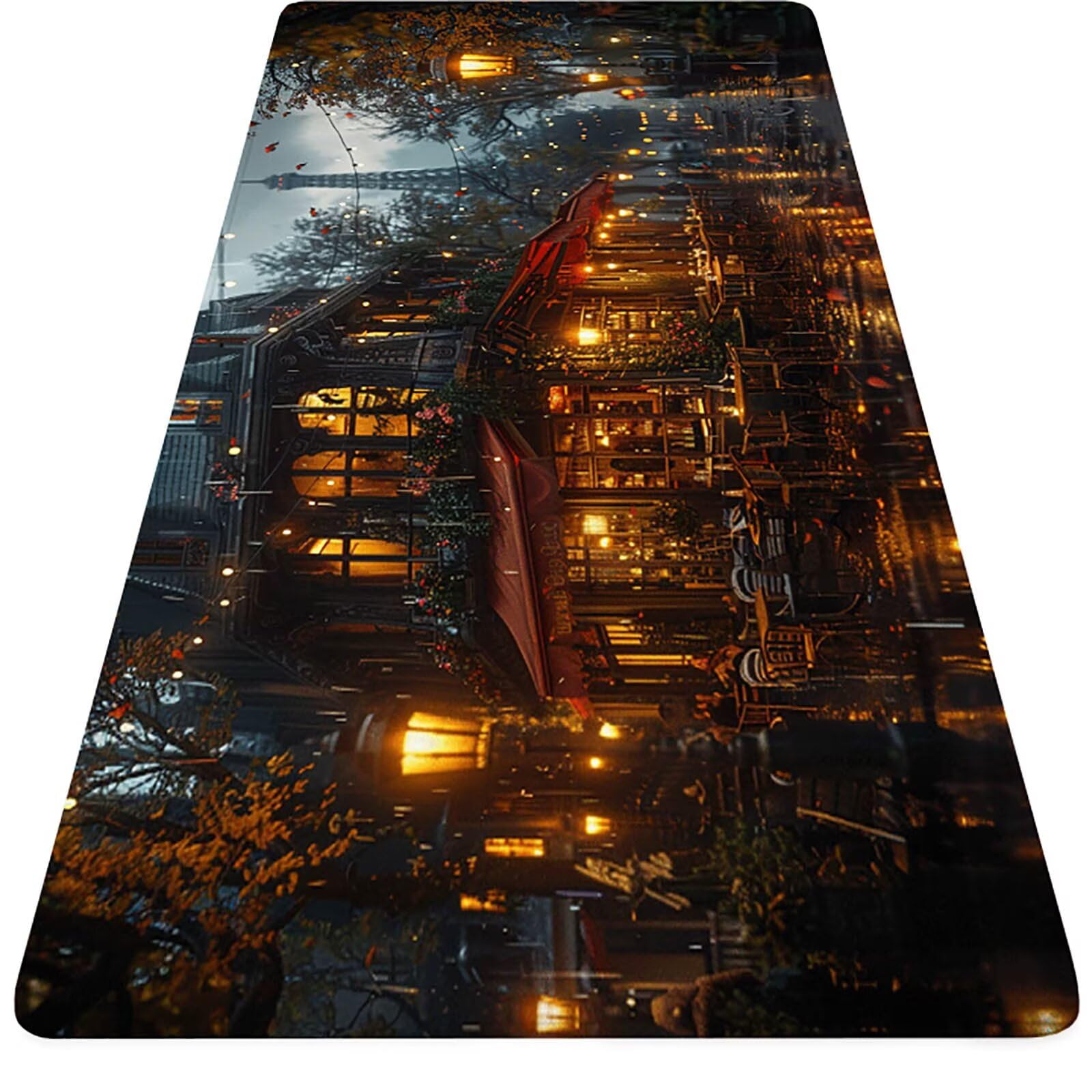 Città Tappetino Mouse Gaming xxl 1000 x 500 mm, Tappetino Scrivania Paesaggio Con Bordi Cuciti, Presa Stabile su Superfici Lisce, Impermeabile Antiscivolo Mouse Pad per Gaming Accessori Regalo b2-28D