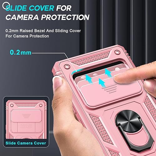 Miniatura 2 de LeYi Funda para Google Pixel 6 Funda para Pixel 6 con cubierta deslizante para cámara + 2 paquetes Protector de pantalla de vidrio templado, funda