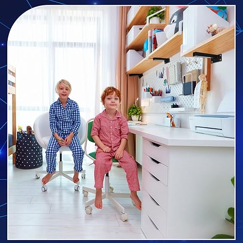 Miniatura 5 de 12 soportes flotantes para estantes de 8 pulgadas soporte de metal resistente soporte de estante oculto negro soporte de estante industrial para