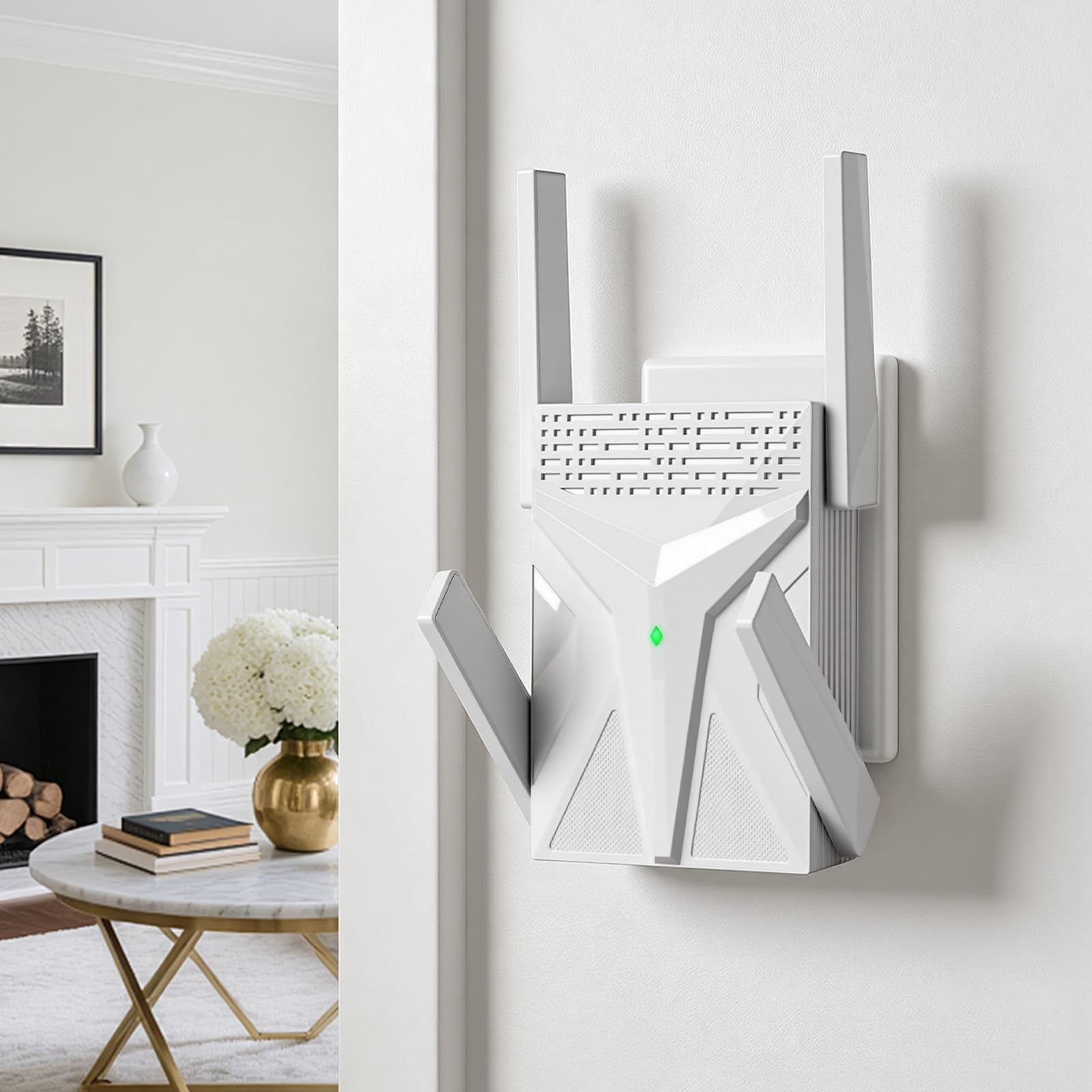 Photo 1 of 2026 AX1800 WiFi 6 Extender, WiFi Extender Signal Booster for Home-Dual Band (2.4G/5.8G), WiFi Booster Up to 17,888 Sq.Ft. & Support 135+ Smart Devices Easy Setup