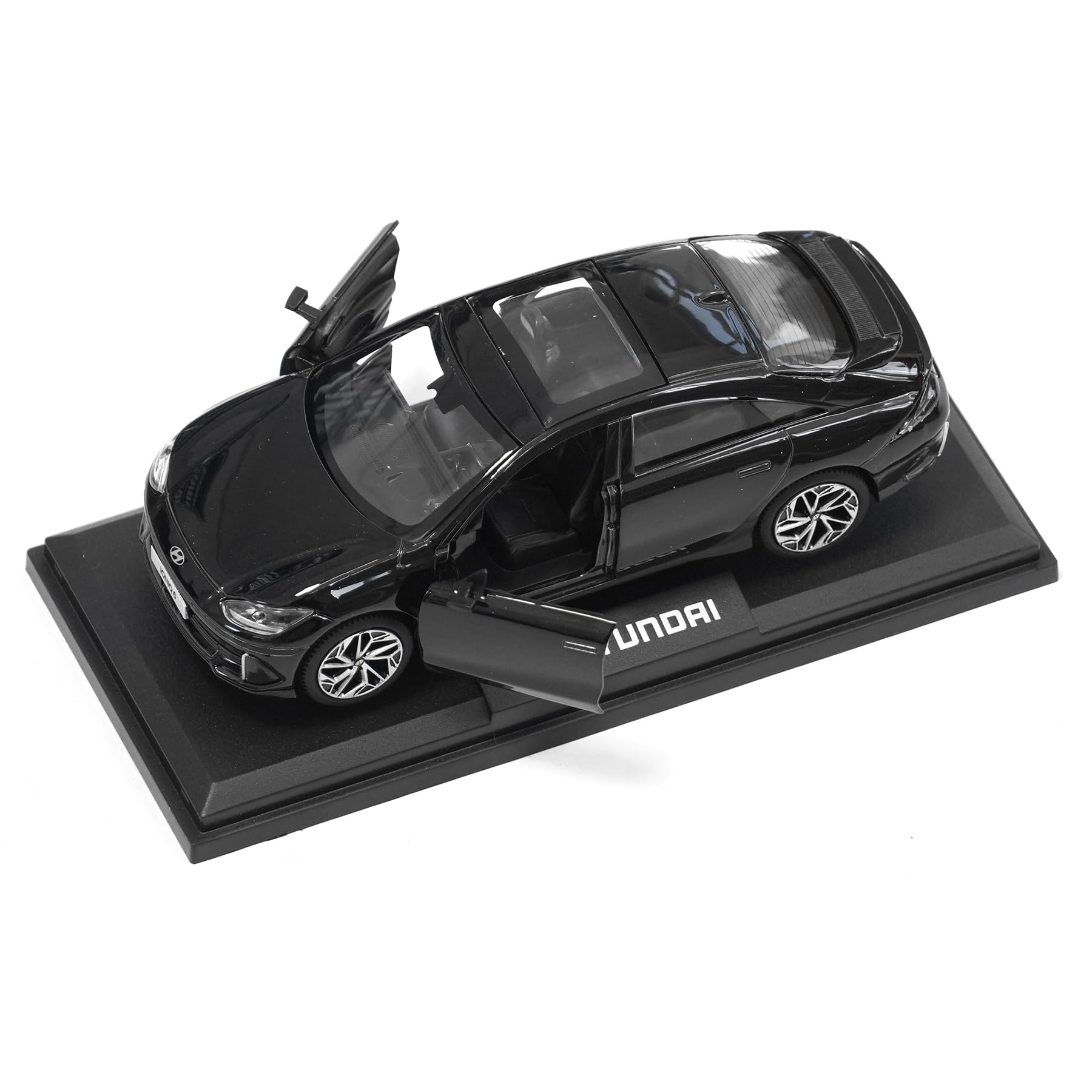 Hyundai KLG70AZ110BK Modellauto IONIQ 6 Miniatur Modell, schwarz, Maßstab 1:38