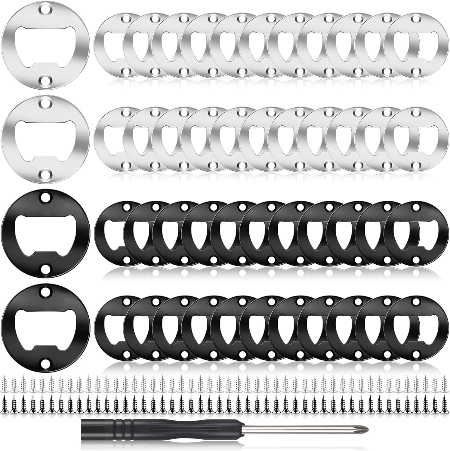 Cunhill 40 Sets Bottle Opener Inserts Kits Round DIY Bottle
