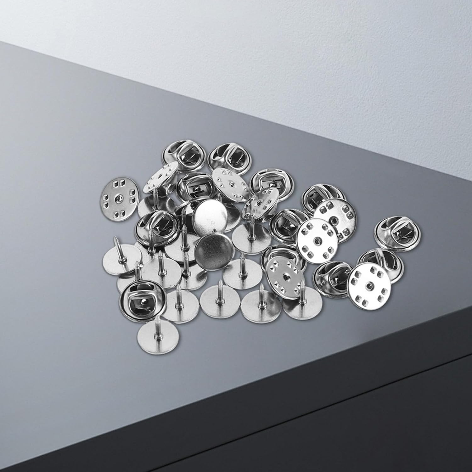 20pcs Stainless Steel Butterfly Clutch Pin Backs Locking Brooch Pins and Badge Craft Making DIY Jewelry Replacement Holder