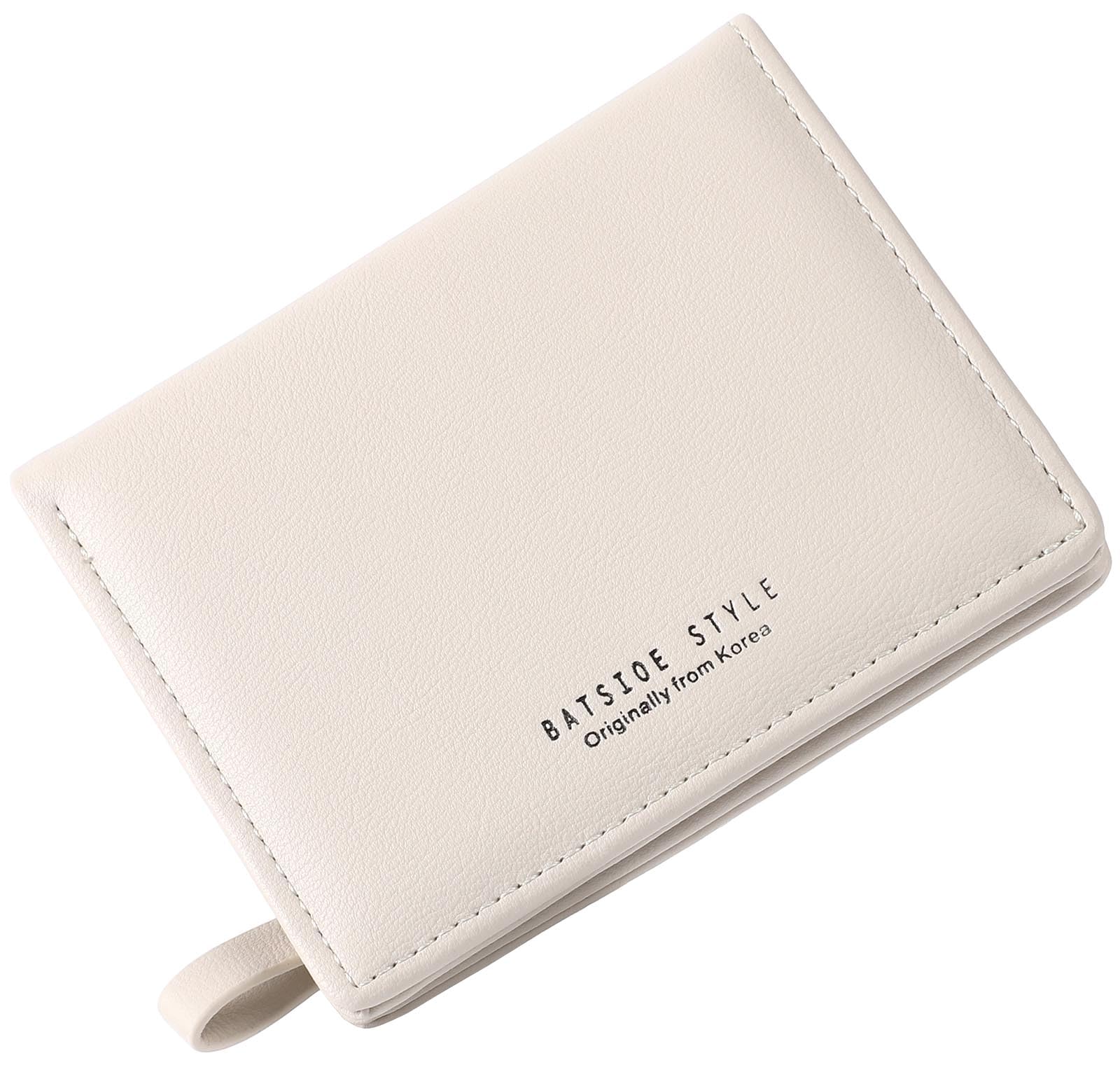 RRANCharltu Portafoglio Donna Piccolo in Pelle Portamonete Piccoli con Cerniera e chiusura a Scatto Scomparti per Carte Multipli(Bianco)