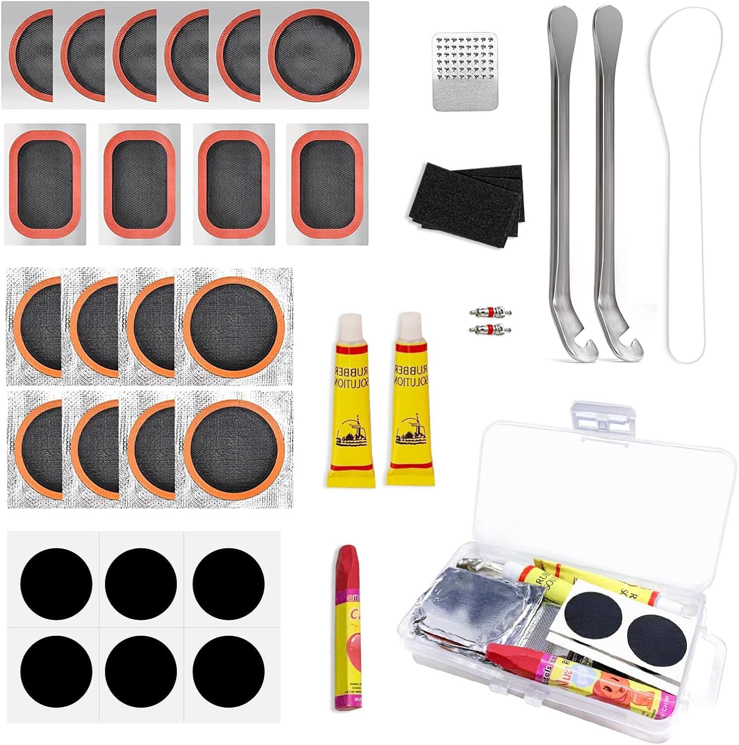 Eastlinran Kit Riparazione Bici,Kit Riparazione Camera d'Aria Bici et