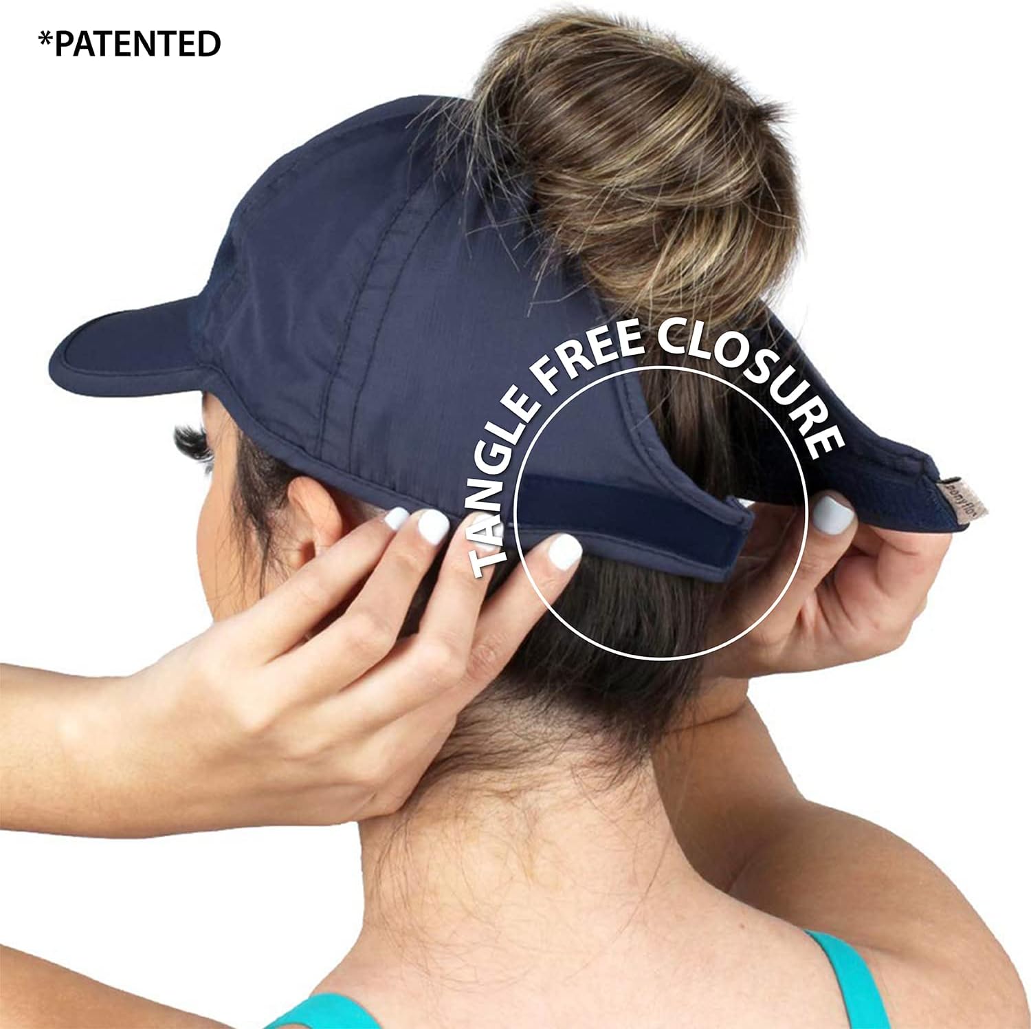Ponyflo Womens Ponytail Baseball Cap Patented Womens Ponytail Baseball Cap - Hat with Ponytail Hole - Image 3