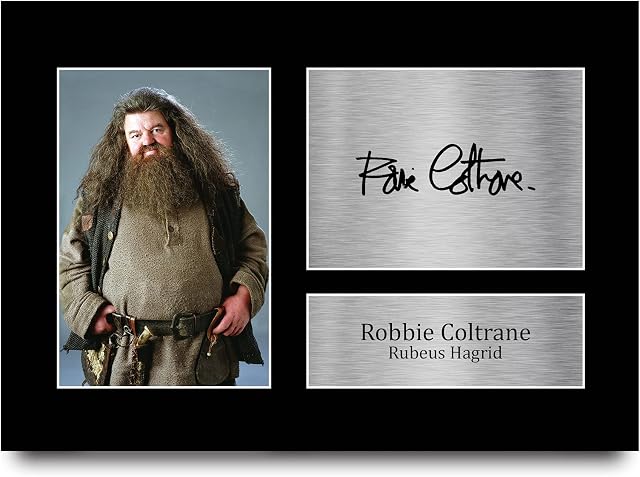 HWC Trading A4 Robbie Coltrane Harry Potter Rubeus Hagrid Gifts Printed Signed Autograph Picture for Movie Memorabilia Fans