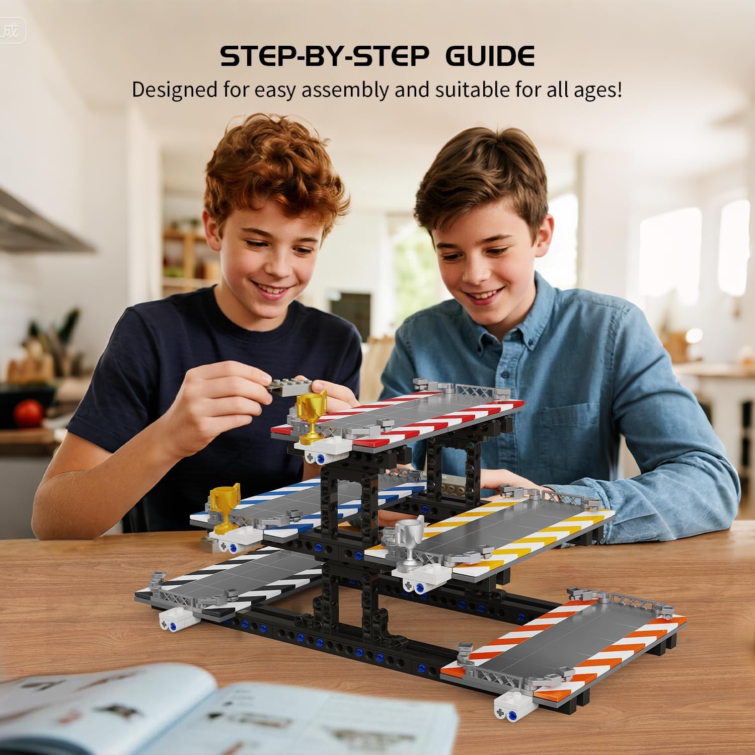 Display Stand Building Kit, 578 Pcs Compatible with Lego Speed Champions 8-Stud 76917, 76908, 76918, 76915, 76914, 76907, 76901, 76902 & More, Parking Garage Shelves Gift for Adults & Kids