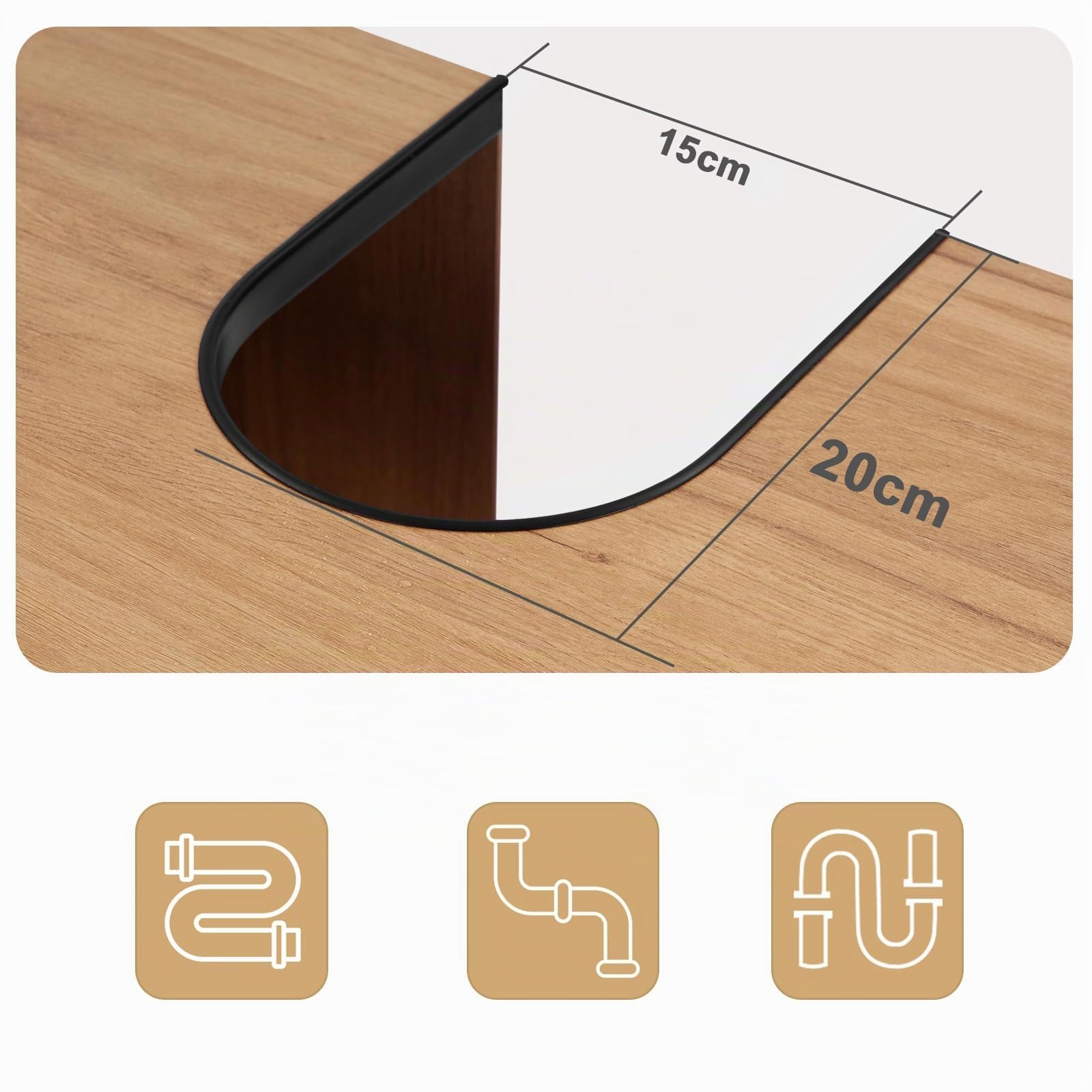 eSituro Mobile da Bagno Sottolavabo Industriale, Armadietto da Bagno con 2 Scomparti, Ante a Rete e Maniglie in Metallo, Gambe Rialzate, Rovere Chiaro e Nero, in Legno e Metallo, 60x30x60cm