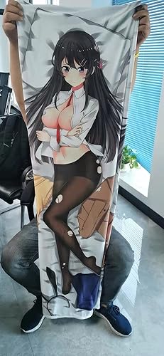 Miniatura 5 de Dakimakura AnimeWolf - Funda de almohada sexy digital HD con estampado de doble cara para piel de durazno (19.7 x 59 pulgadas)
