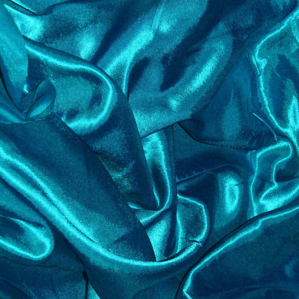 Bini Fabrics Teal Bule Silky Satin Dress Fabric Plain Satin Material 44/45" Width, Slik & Shiny Fabrics (1 Meter)-image-15