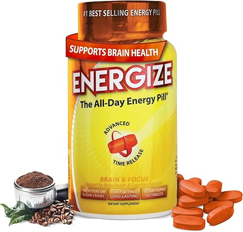 iSatori Energize Brain & Focus Píldoras de Cafeína - Píldoras de Energía de Acción Rápida Todo el Día, Potenciador Cerebral, Suplemento de Energía y