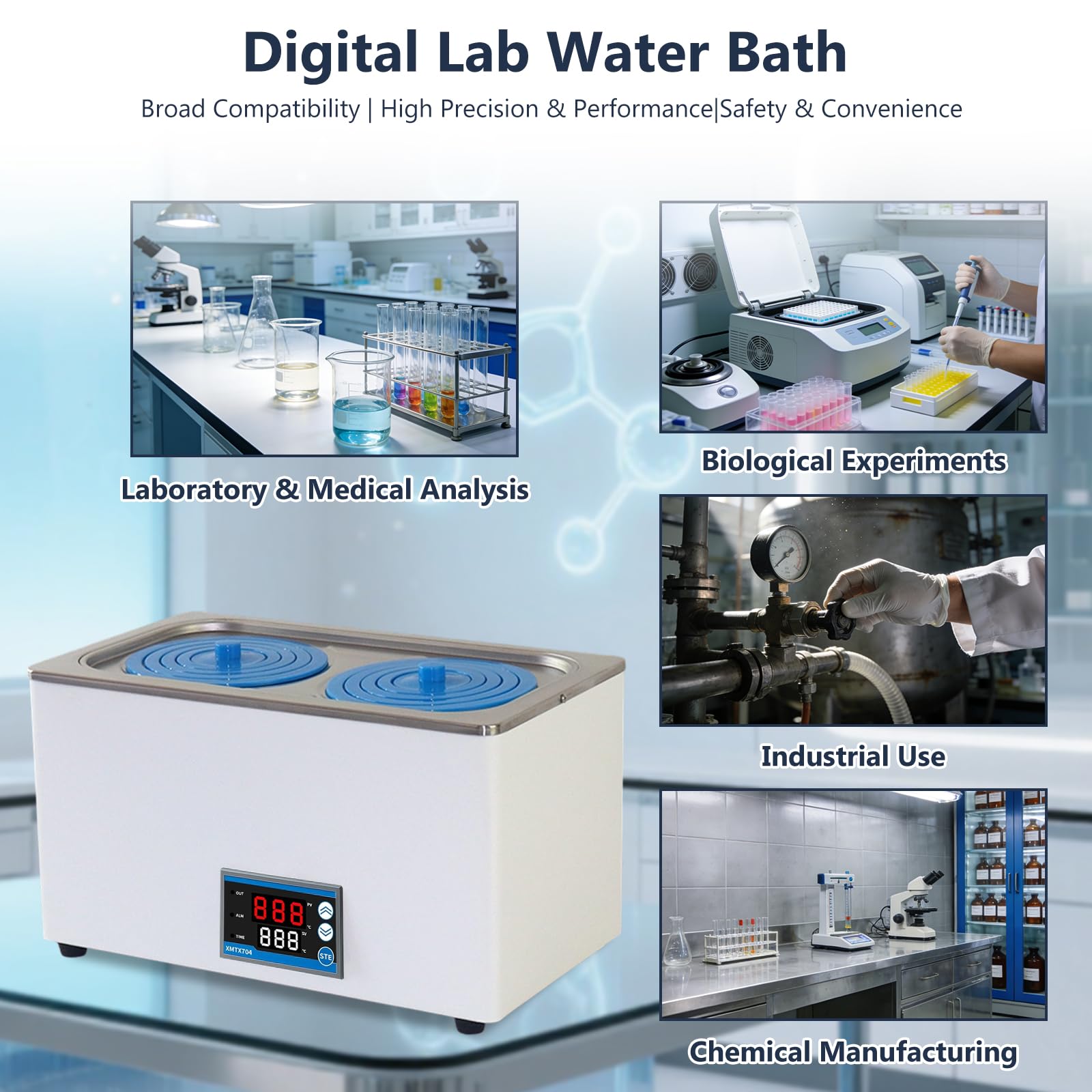 Laboratorio digitale a bagno d'acqua, 6 l