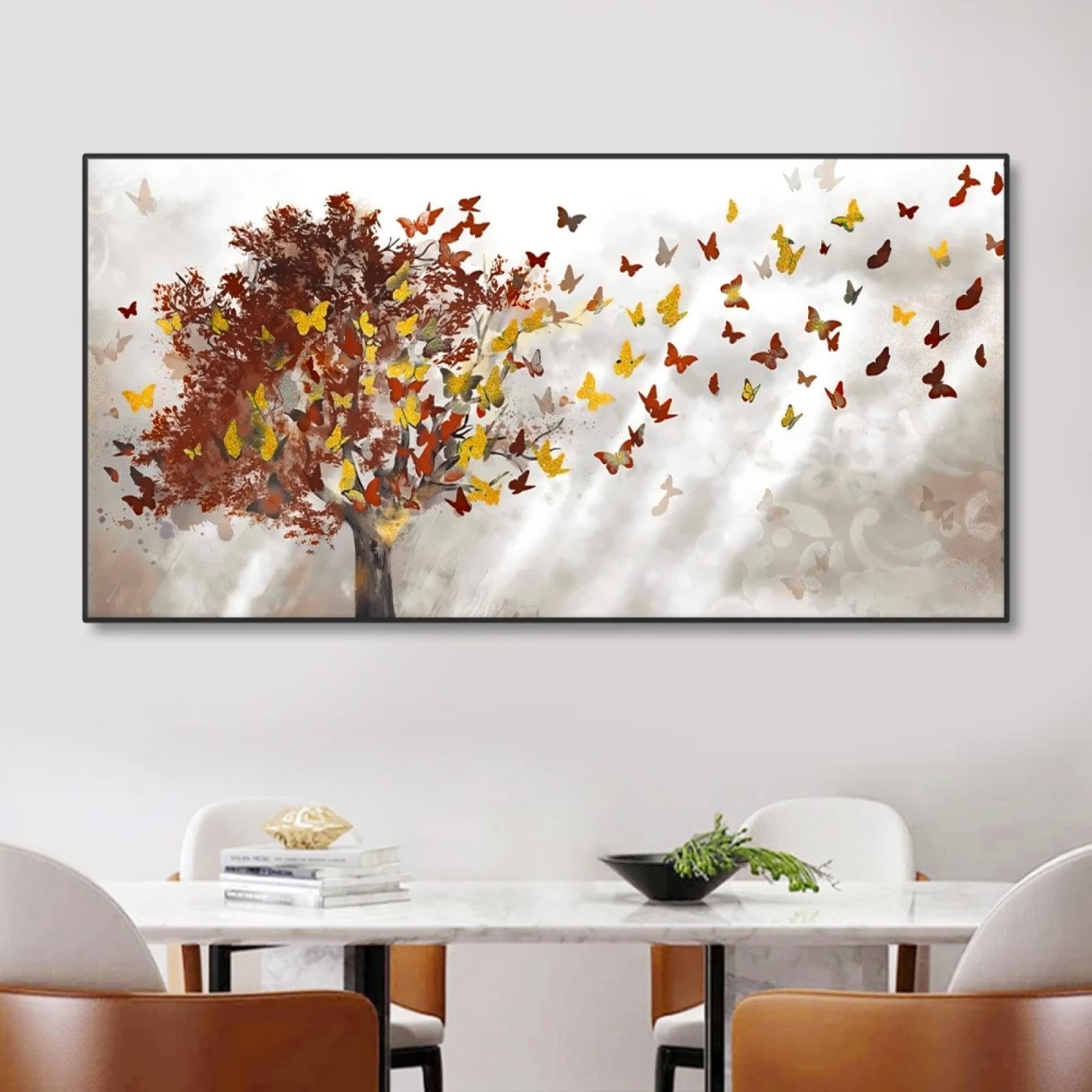 Art mural de la maison : créez une ambiance poétique avec les papillons et arbres
