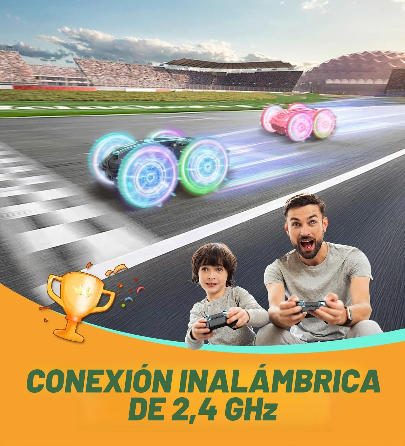 Vehículo anfibio Coche teledirigido 3 + años, RC Auto Car Toys a partir de 3, 4, 5, 6, 7, 8, 9 años, regalo de Navidad, niño de 3 años, juegos al aire libre para niños, playa, juguetes acuáticos
