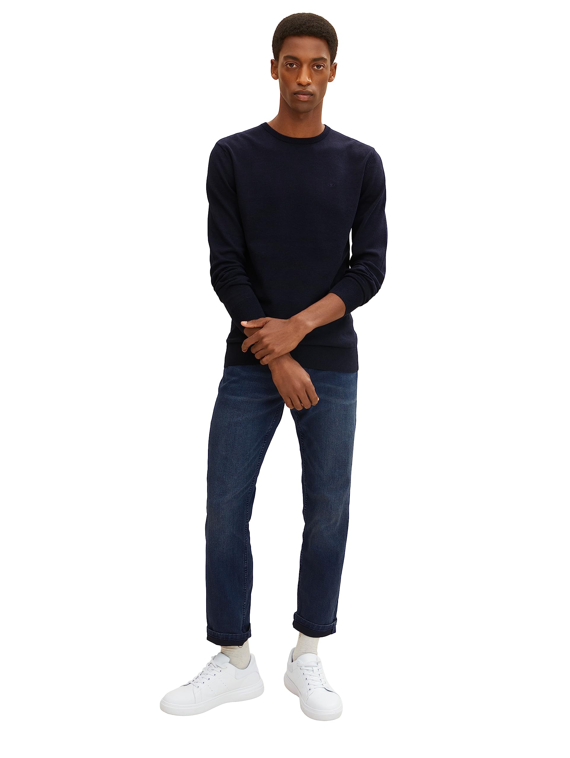 TOM TAILOR Herren Strickpullover mit Crewneck