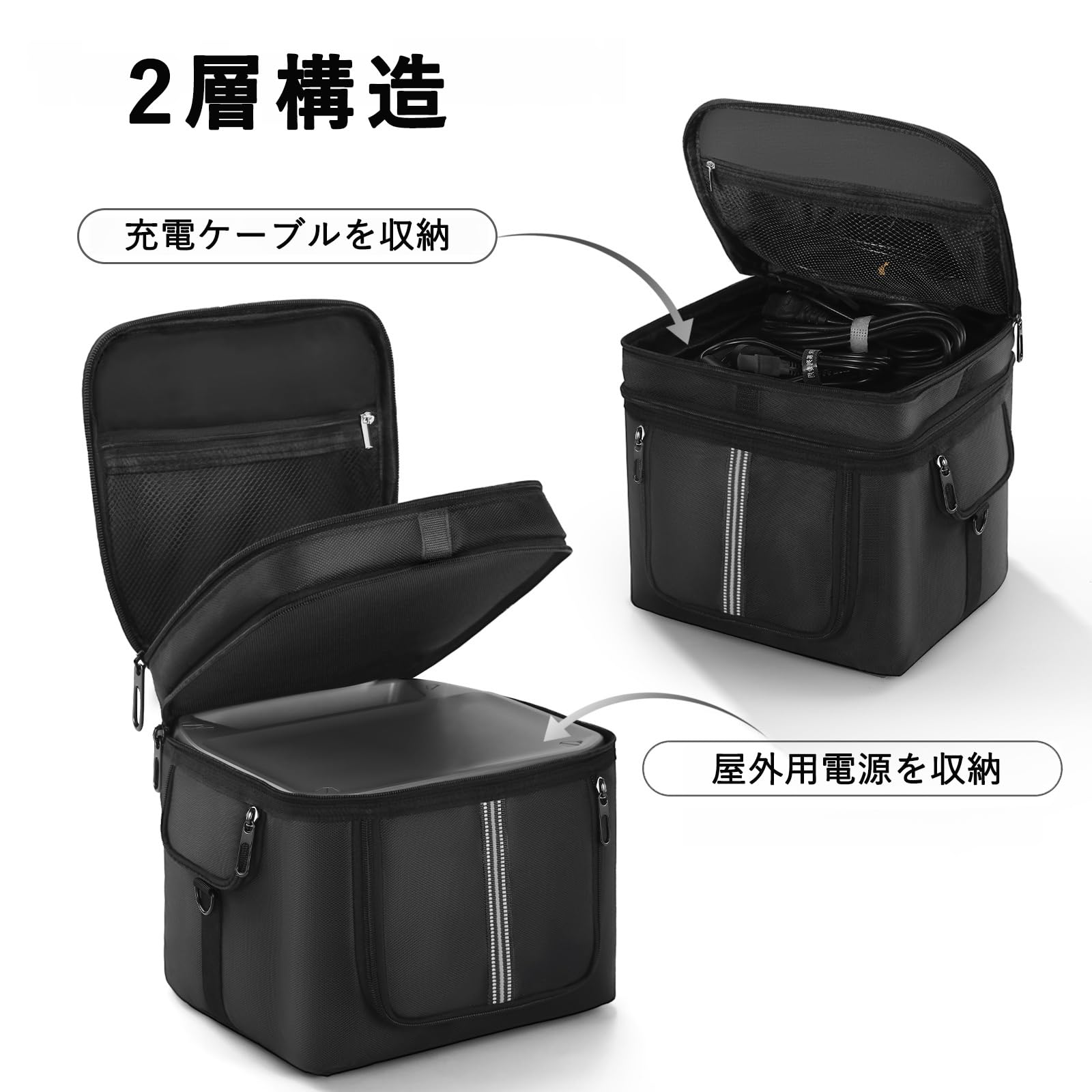 Amazon.co.jp: ポータブル電源 収納バッグ EF ECOFLOW RIVER 2 Max 500