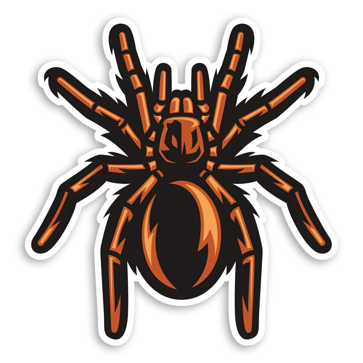 Destination Vinyl Ltd Multi 2 X 10Cm Tarantula Spider Vinyl Stickers - Arachnid Scary Laptop Sticker #31817 (10Cm Tall)
