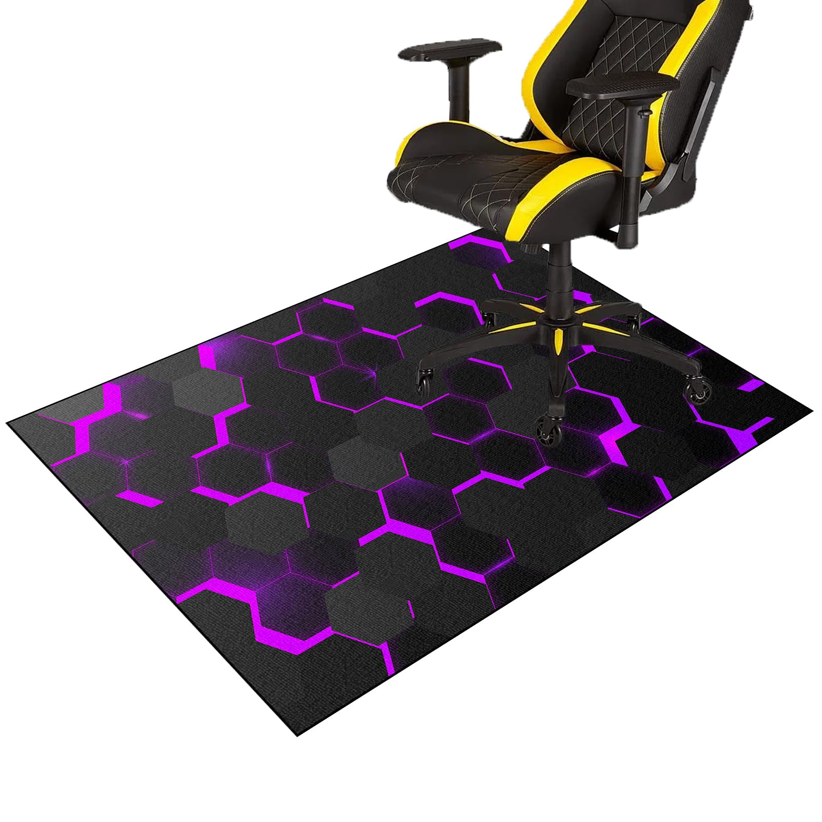Gaming Chair Mat for Hardwood Floors Non-slip Computer Chair Mat Office Chair Mats for Carpeted Floor Low Pile Desk Chair Mat Gaming Rolling Chair Mat for Carpet Hard Floor Protector Mat 130 x 160 cm