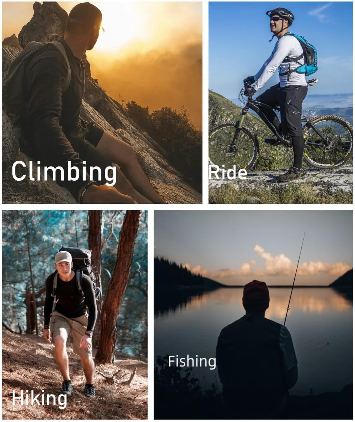 Gary Com Packs Mens T-Shirt UV Sun Protection Long Sleeve Shirt Dry-Fit Running Gym Athletic Tee for Fishing Hiking &Workout