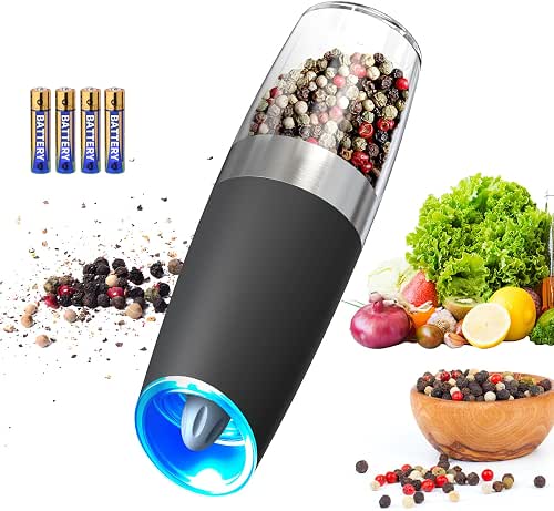 CIRCLE JOY Gravity Electric Pepper Grinder Salt Grinder Pepper Griner