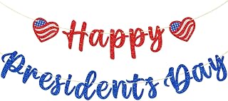 President's Day Banner, Presidents Day Classroom Decorations, Patriotic Decor for Classroom or Home, Happy Presidents Day Party Decorations, Pre-strung