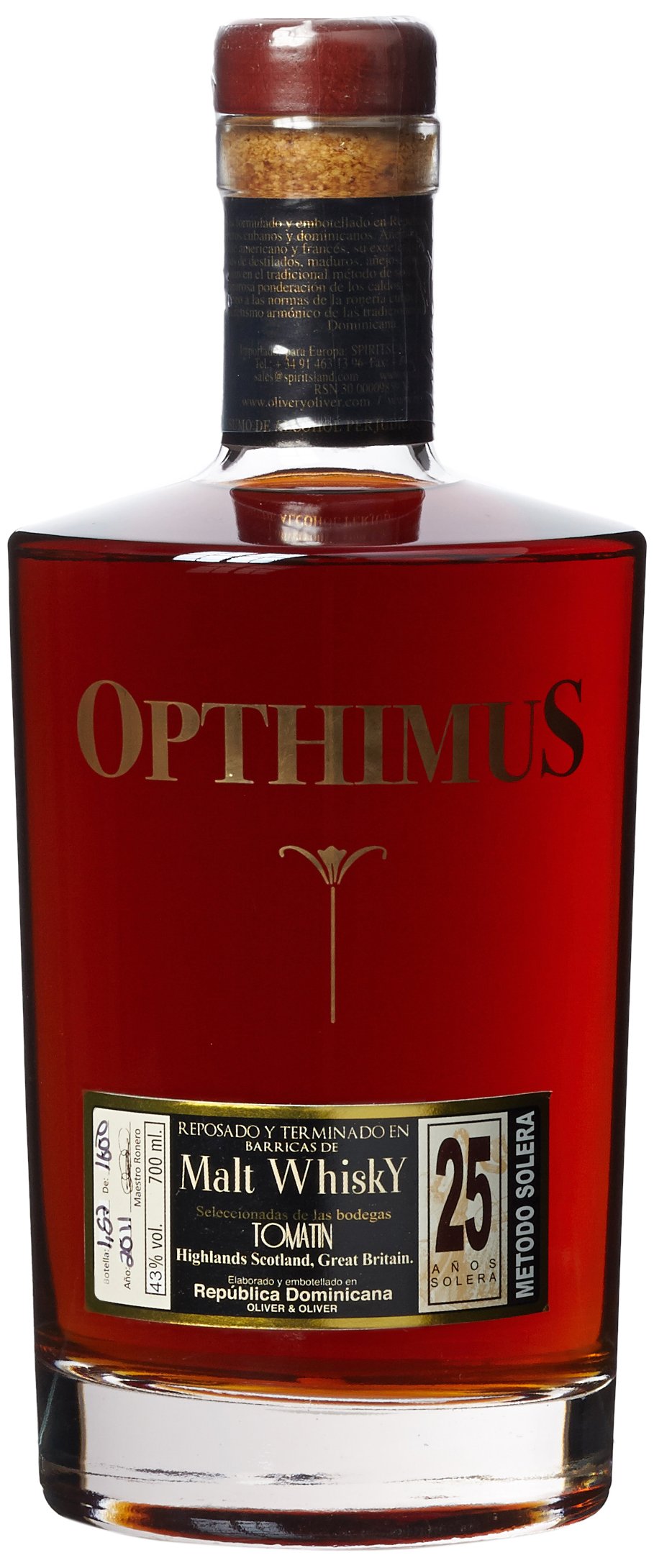 Opthimus 25 Jahre Malt Whiskey Barrel Rum (1 x 0.7 l)