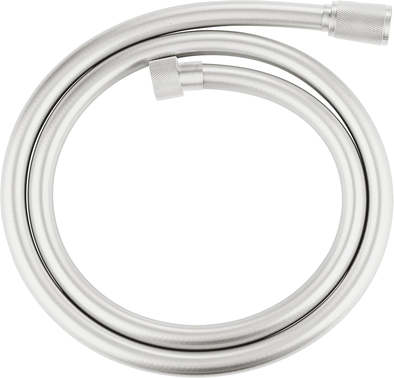 GROHE Silverflex Shower Hose with Twist-Free Action (1.75m, Tensile Strength 50kg, Pressure Resistance Up to 5 Bar, Heat Resistance 70°C, Universal Connection G 1/2" x 1/2"), Supersteel, 28388DC1