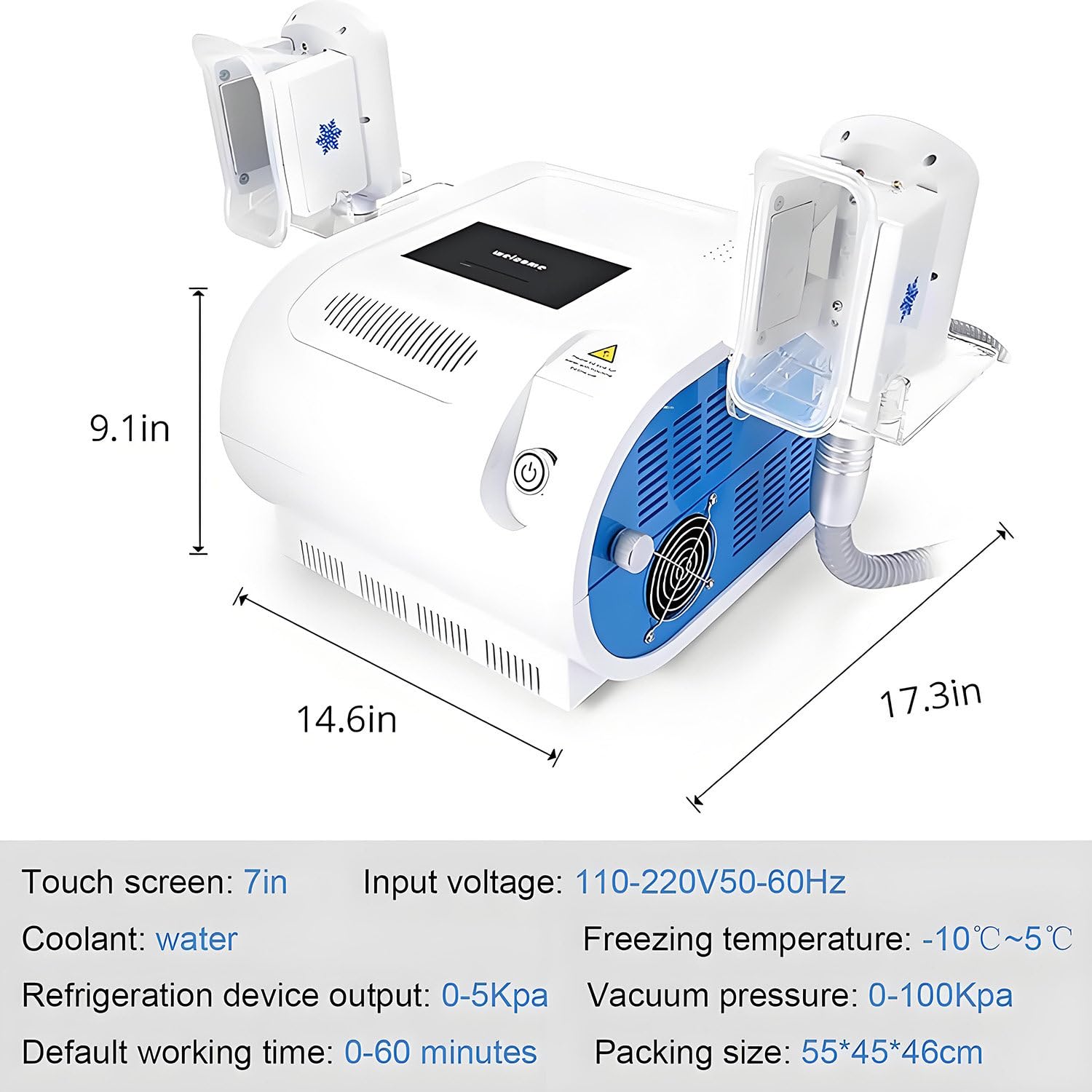 Macchina per criolipolisi, congelamento del Grasso, lipolisi, Macchina per Dimagrimento corporeo, Macchina per Modellare Il Corpo, congelamento del Grasso con Touchscreen da 7 Pollici
