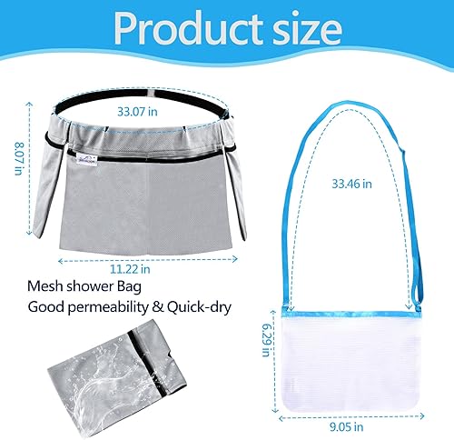 Miniatura 2 de Toma el control de tu recuperación con nuestra innovadora bolsa de drenaje para mastectomía para ducha (gris)