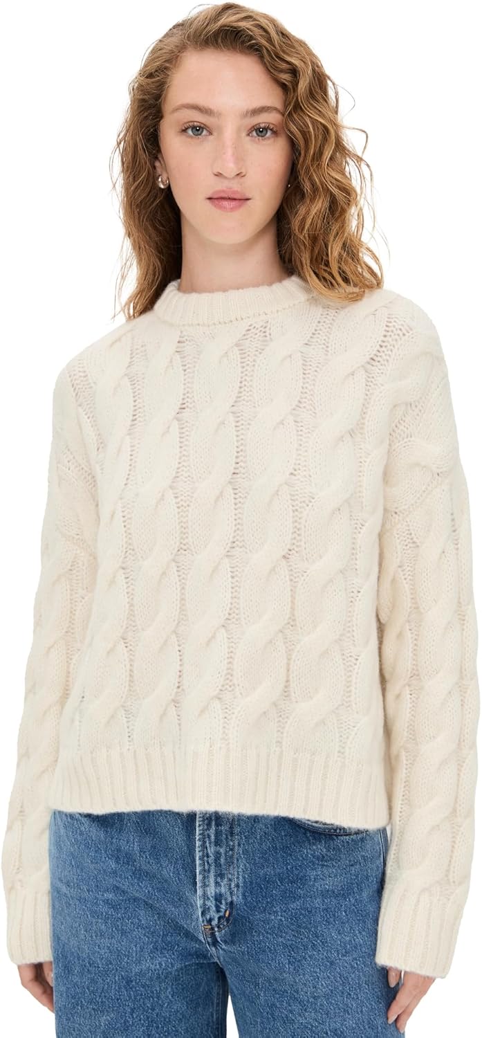 Jenni Kayne Women's Cable Serena Crewneck