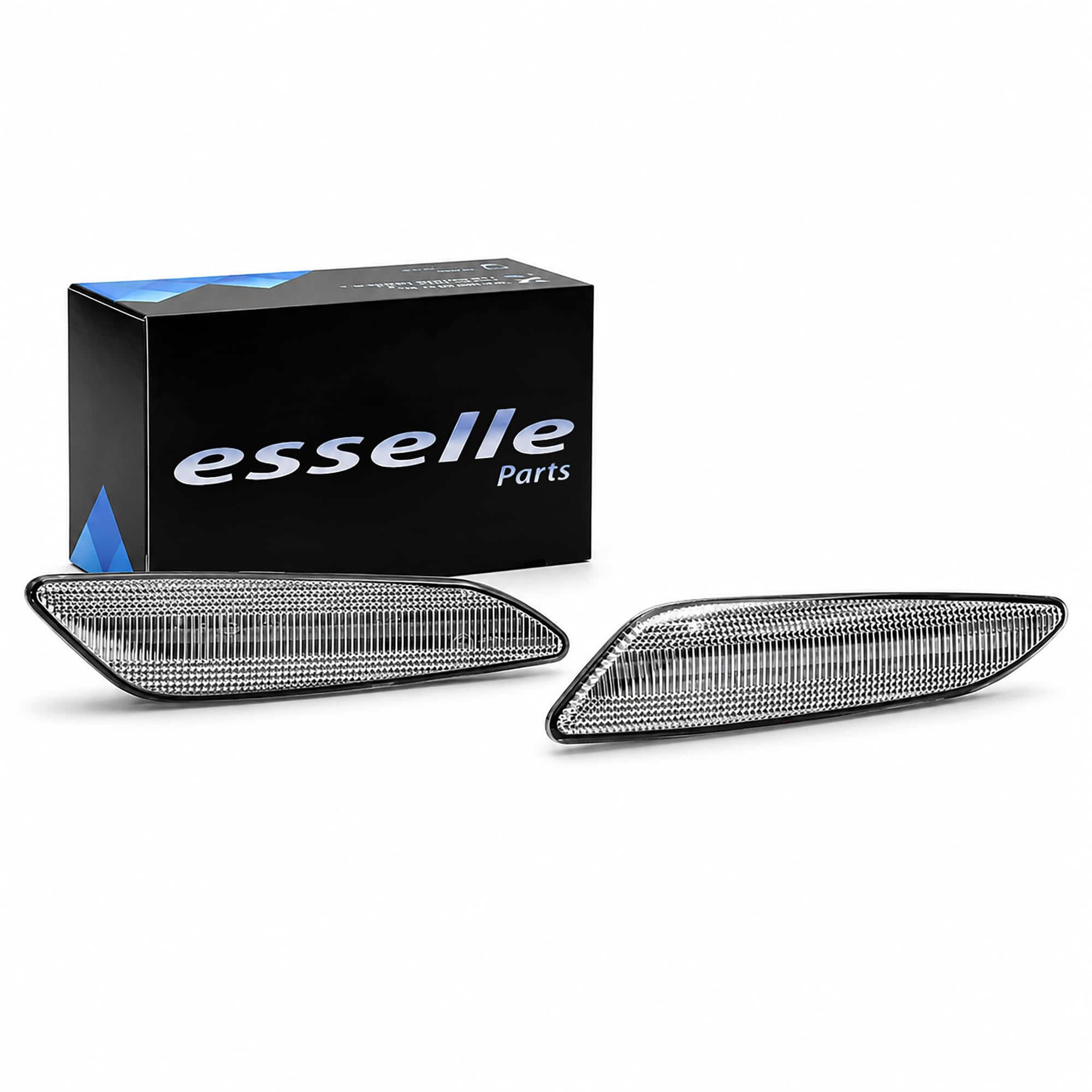 Coppia Frecce Laterali Trasparenti Progressive Dinamiche a LED per Alfa Romeo 147 Restyling, Alfa 156 , Fiat Tipo MK2, Lancia Delta MK3, Ypsilon MK2 312, Plug and Play Canbus Nessun Errore