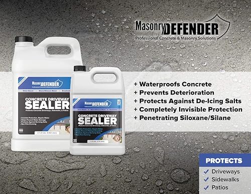 Miniatura 2 de MasonryDefender Sellador de hormigón penetrante de 2.5 galones para calzadas, patios, aceras, sellador de silano a base de agua transparente