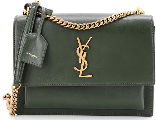 Saint Laurent, Pre-Loved Sunset Crossbody Bag Leather Medium, Green