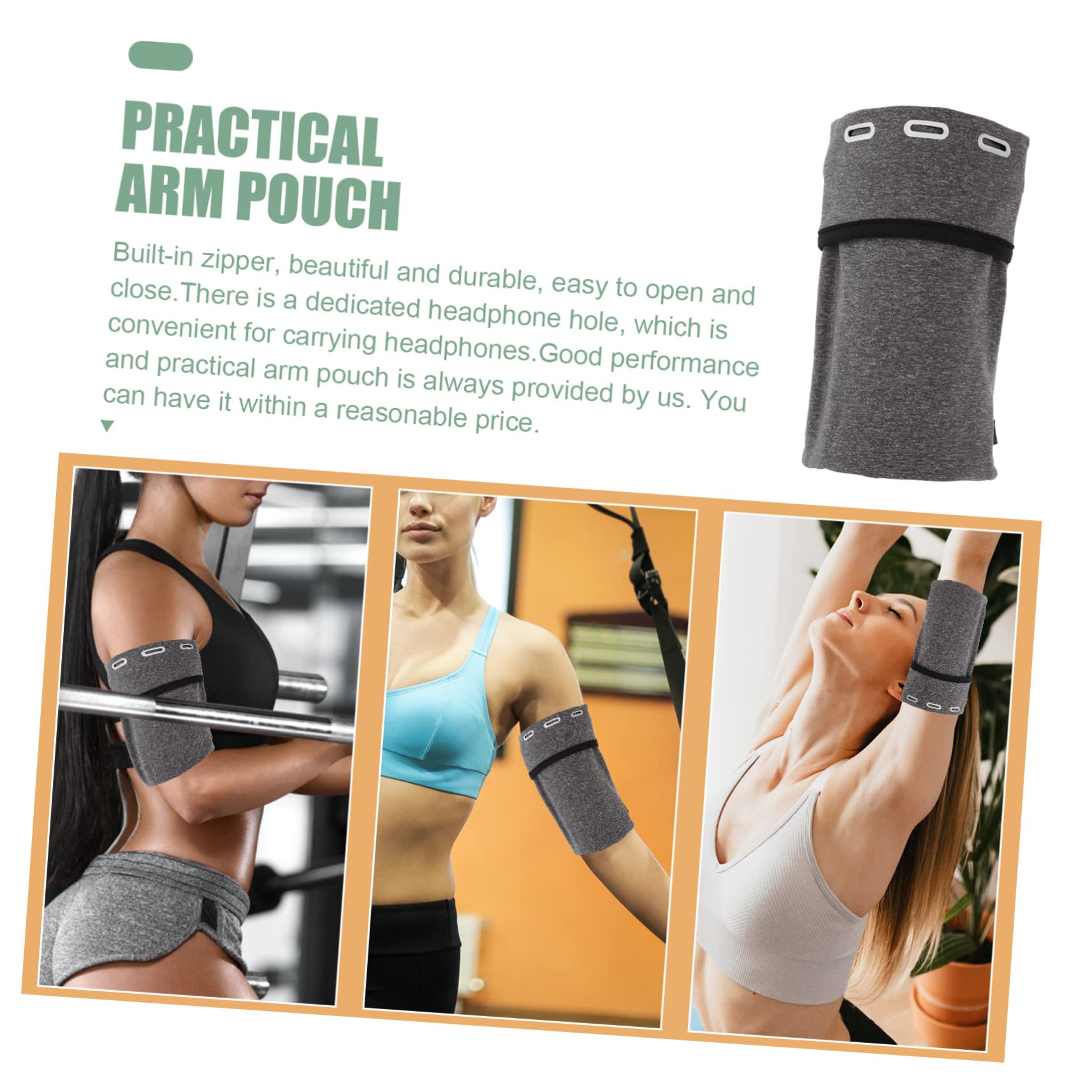 Gadpiparty 4piezas Deportivo para Teléfono Móvil Funda para Correr y Ejercicio Al Aire Soporte De Brazo Orificios para Auriculares para Ciclismo y Jogging