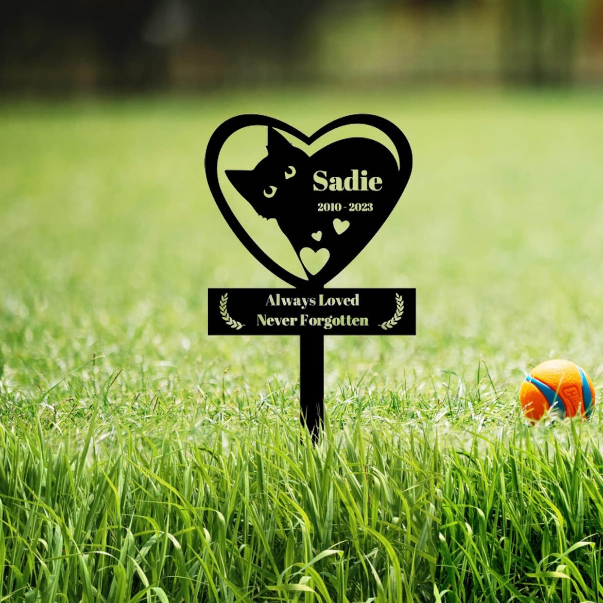 Goodqueen Personalized Cat Memorial Garden Stake, Custom