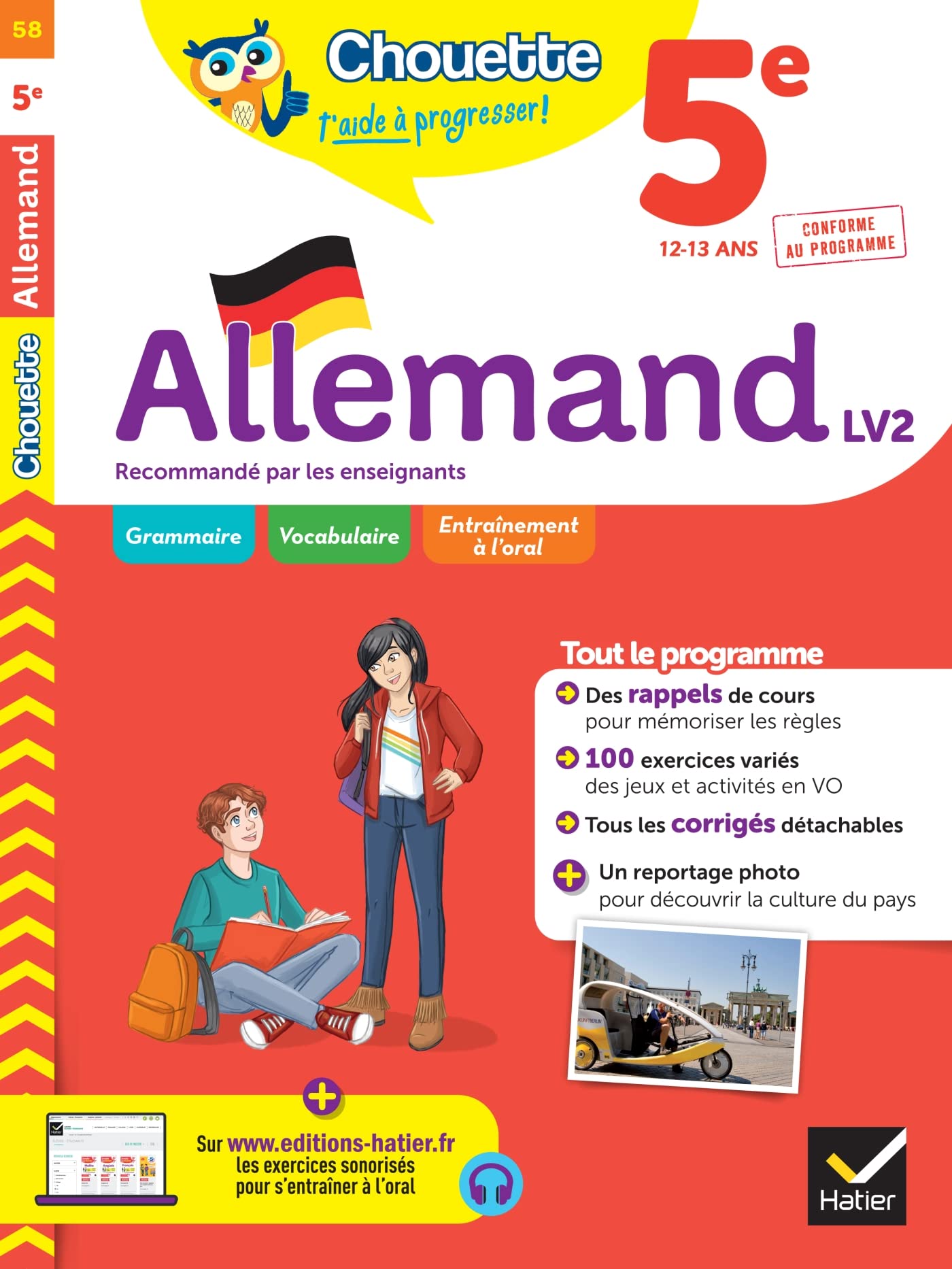Chouette - Allemand 5e - LV2 (A1 vers A2): cahier de révision et d'entraînement recommandé par les enseignants