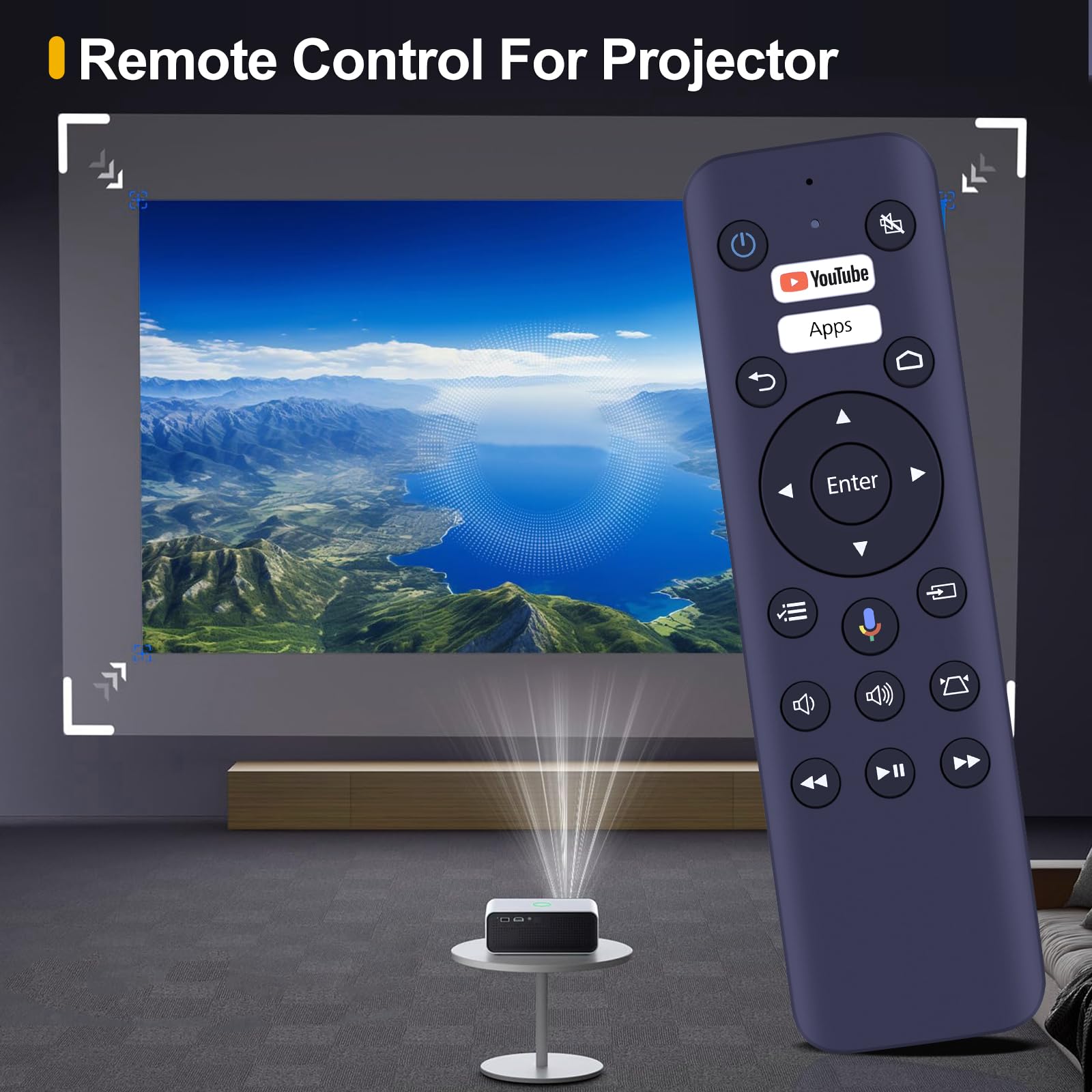 Telecomando di sostituzione vocale WH-55 WH-55B compatibile per proiettore Epson LS500B LS500W EF-100 EF-100BATV EF-100WATV LS500BATV LS500WATV, per Home Cinema 2200 2250 2350
