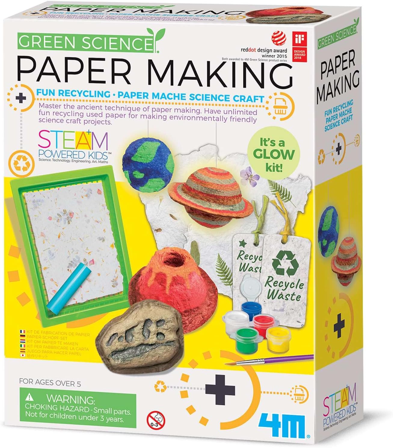 Green Science Paper Making, Re-cycle Used Paper for Making Enviro Friendly Science and Craft Projects, For Boys and Girls Ages 5+