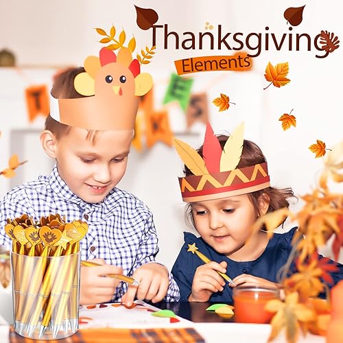Miniatura 5 de Tinlade 120 bolígrafos de pavo de Acción de Gracias, otoño, calabaza, bolígrafos de tinta de gel negro, bolígrafos de tinta de gel con forma de