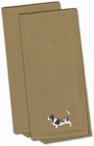 Miniatura 5 de Caroline's Treasures BB3423GYTWE - Juego de 2 toallas bordadas de color gris con borde collie negro para manos, cara, cabello, yoga, té, paños de