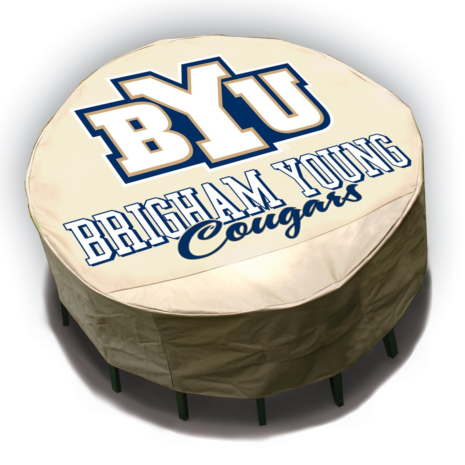 Backyard Basics Brigham Young Round Table Cover