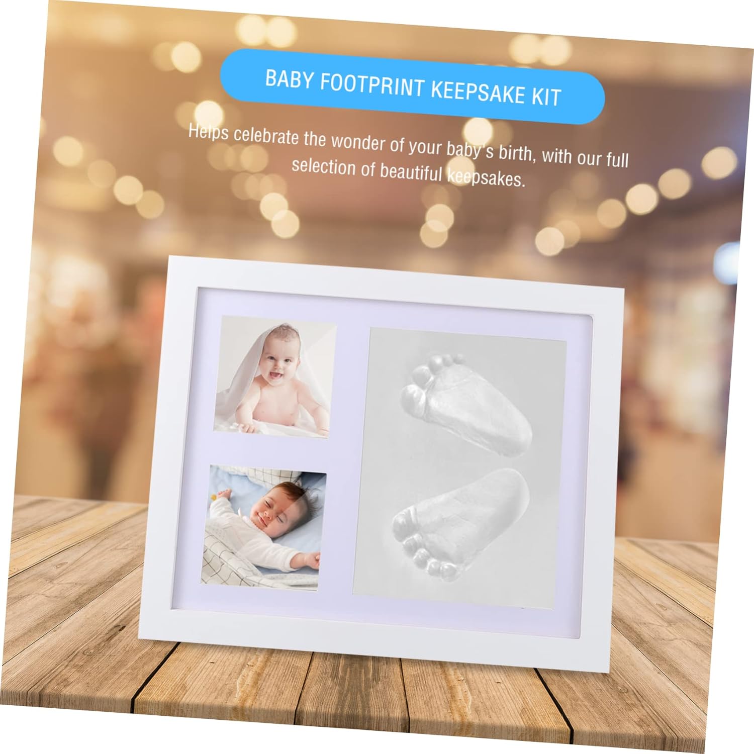 UPKOCH 1set Newborn Handprint Photo Frame Kit Prints Keepsake for Capturing Hand and Creative Design for Recording Growth Moments for Parents