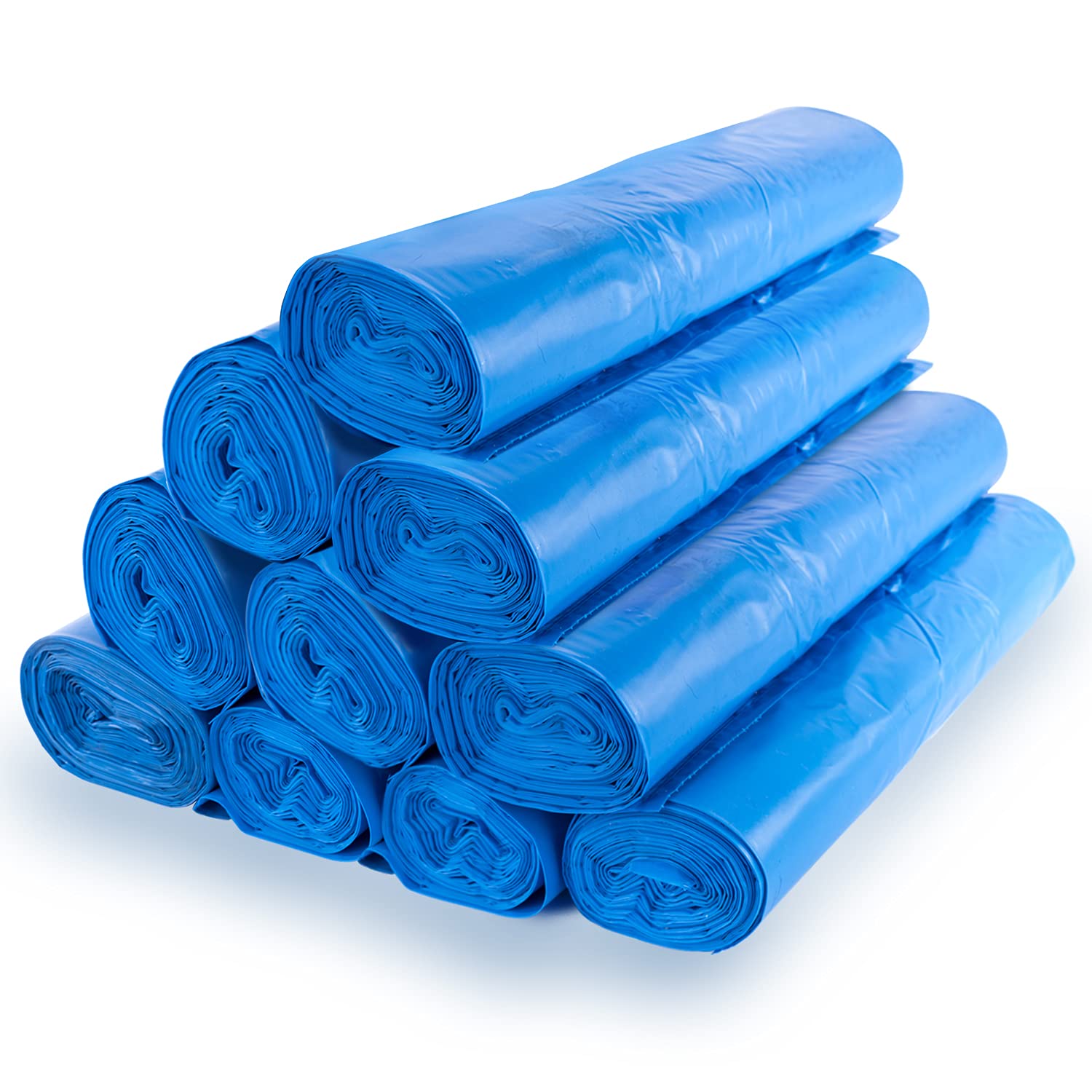 Sacchi spazzatura condominiali 70x110 (120 litri) – Buste immondizia blu grandi e resistenti (250)