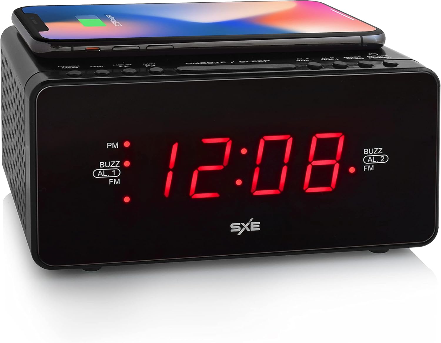 Sxe Sxe87014CN Digital LED Clock Radio with Wireless