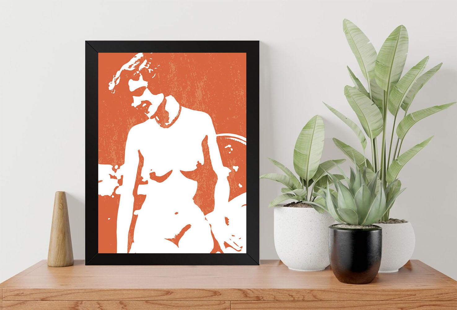 GADGETS WRAP Printed Photo Frame Matte Painting for Home Office Studio Living Room Decoration (9x11inch Black Framed) - Vintage Glamour Antique Sketch