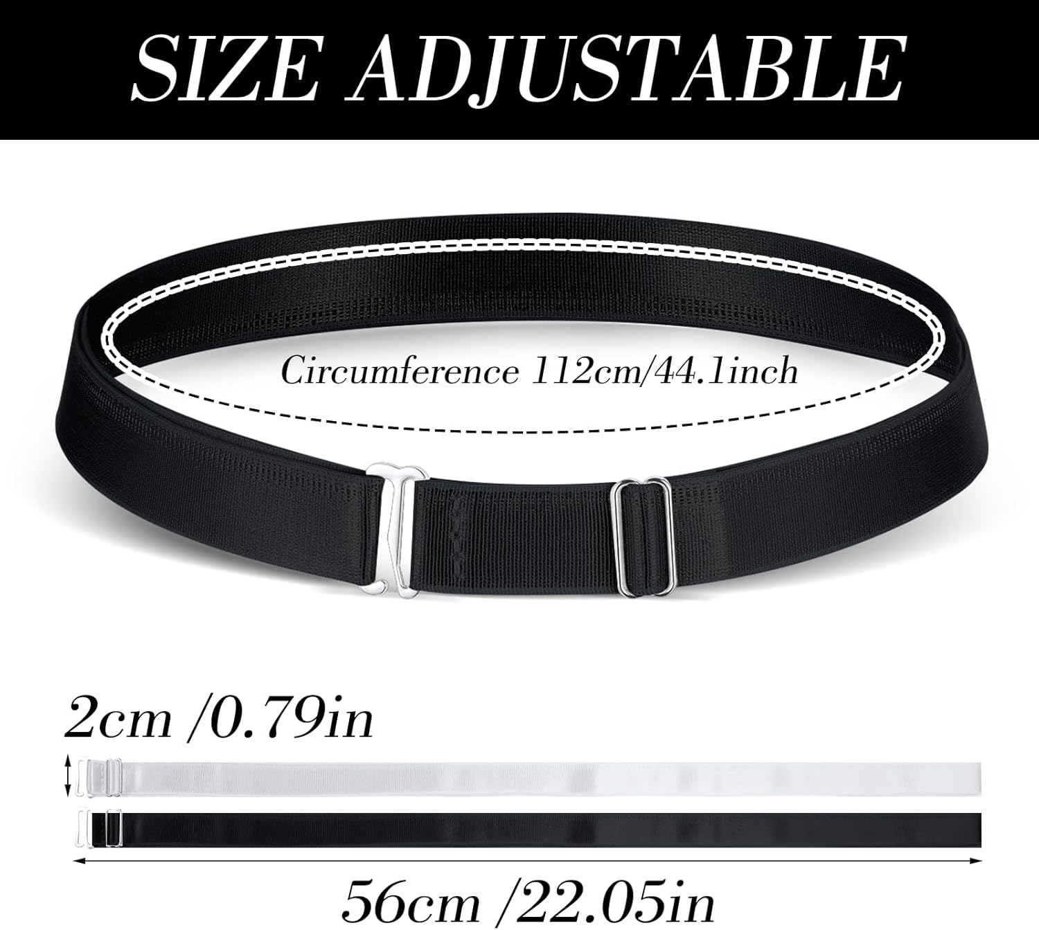 2PCS Shirt Tuck Band Women Sweater Tuck Band Adjustable Elastic Belts Tucky Belt Perfect for Cropping Shirts Sweaters - Image 3